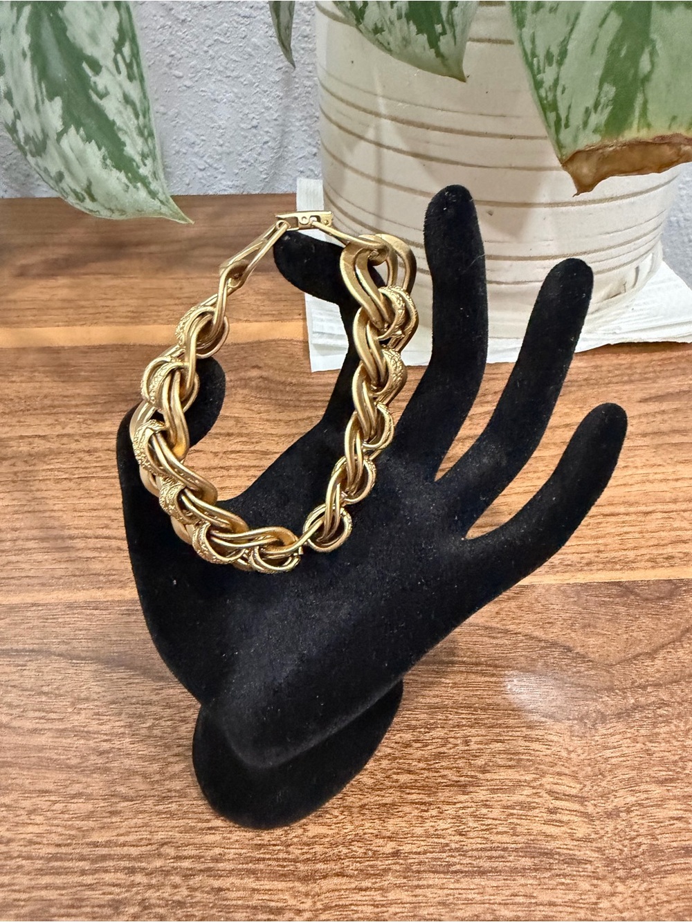 Women's Gold-Tone Twisted Link Bracelet